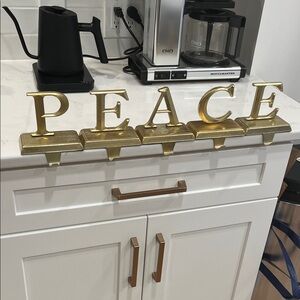 Threshold Gold PEACE Holiday Decor